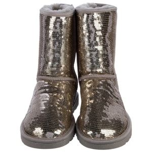 New Silver/gray glitter Ugg boots